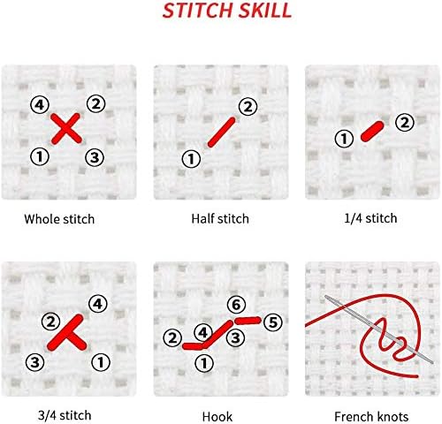 Funchey Stamped Cross Stitch Kits, DIY Cross Stitch Pattern for Adults Beginners Needlepoint Kits Embroidery Kit Arts and Crafts 11CT-Peacock Flowers 16x20 inch