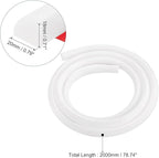 uxcell Flexible Molding Trim, 79 Inch Flexible Quarter Round Molding Silicone Peel and Stick Trim Self Adhesive Shower Water Barrier for Corner Decor Bathroom Kitchen, White