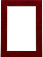 Pack of Ten Acid Free 11x14 Mats Bevel Cut for 8.5x11 Photos - Bright Red Suede Precut Matboards With Backing Boards and Self Seal Bags for Pictures, Framing - 4-ply Thickness