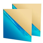 2 Pcs Brass Sheet, 6" x 6", 20 Gauge(0.8mm) Thickness, No Scratches, Film Attached Brass Plates