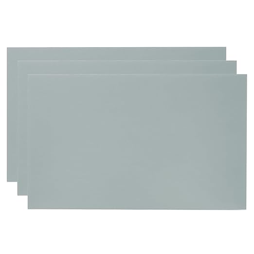 PATIKIL 6x10 Inch Anodized Aluminum Sheet Metal, 3Pcs Laser Plates Engraving Blanks 0.5MM Thin Rectangle for Crafting DIY House Laser Engraving, Gray