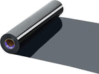 HTV Iron on Vinyl 12Inch by 25ft Roll Heat Transfer Vinyl for T-Shirt HTV Vinyl Rolls for All Cutter Machine - Easy to Cut & Weed for Heat Transfer Design (25ft, Black)