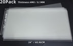 20PCS 4 Mil 12 X 24 Inch Clear Plastic Sheets, Blank Mylar Stencil Sheets,Clear Acetate Sheets for Cricut Crafts, Clear Plastic Sheets for Crafts and Cutting Machine