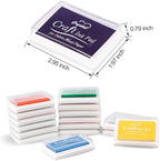 XoreArt Finger Ink Pads for Kids Washable Craft Ink Stamp Pads, 16 Color DIY for Rubber Stamps, Paper, Scrapbooking, Wood Fabric, Best Gift for Kids