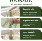 New Sewing Needle Case, Hand Sewing Needle Sewing Tool Set Threader Unthreader Tool, Upgrade Multi-Purpose Large-Eye Stitching Needle and Thread Kit for Leather (Green)