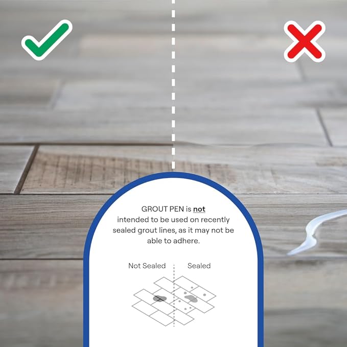 Grout Pen Ivory Grout Paint: Waterproof Tile Paint Grout Refresh Restorer for Floor, Kitchen & Bathroom Shower Tiles - Ivory - Can Size for Larger Projects - 125ml (4.2oz)