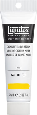 Liquitex Professional Heavy Body Acrylic Paint, 2-oz (59ml) Tube, Cadmium Yellow Medium