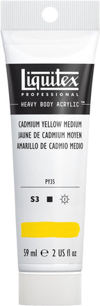 Liquitex Professional Heavy Body Acrylic Paint, 2-oz (59ml) Tube, Cadmium Yellow Medium