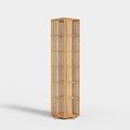 YOWOS Rotating Bookshelf Tower, 360 Display Spinning Bookcase, Bamboo Bookshelf Floor Standing Storage Rack, Wood Narrow Book Shelf Organizer for Kids&Adults(Nature, 6 Tier)