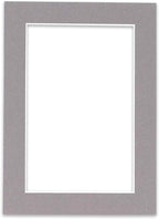 6x8 Mat for 8x10 Frame - Precut Mat Board Acid-Free Show Kit with Backing Board, and Clear Bags Charcoal 6x8 Photo Matte Made to Fit a 8x10 Picture Frame Matboard for Framing, Pack of 1 Mat