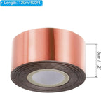 PATIKIL 1.2"x400Ft Hot Stamping Foil Paper,Heat Transfer Hot Stamping Paper Foil Roll for Leather DIY Logo Decor Craft Gift Card Package Scrapbook,Rose Gold