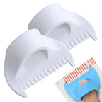 2 PCS 3mm Edge Lock Seam Guide, Mini Sewing Finger Ruler for Hand Sewing, DIY Sewing Kit Tool, Sewing Needle Gauge Measuring Guide, White