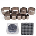 9 Pieces Leather Circle Cutter Tool Set, Hole Punch Tools with 15 20 25 30 35 40 45 50 55mm, High Carbon Steel Round Cutting Dies, Hole Punch Tool Kit for DIY Leather Crafts