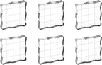 PATIKIL 1.6"x1.6" Acrylic Stamp Block, 6Pcs Clear Stamping Block with Grid Lines Decorative Mounting Blocks Wave for Scrapbooking DIY Crafts Card Making