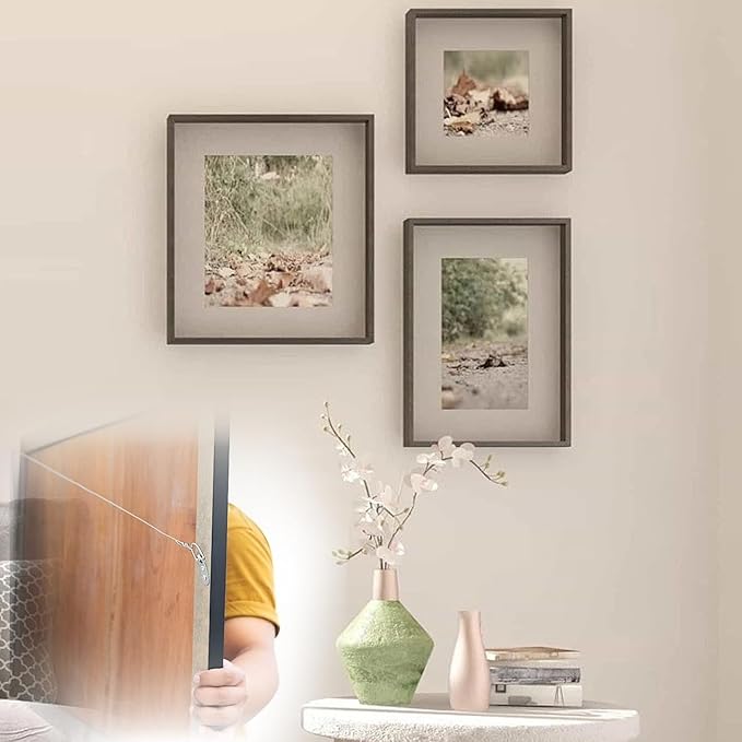 SDTC Tech Picture Wire Hanging Kit Supports Up to 40lbs with D-Rings, Wall Hanging Hooks, 50ft Stainless Steel Wire Rope, Level, Aluminum Crimping Loop Sleeve & Screws for Painting Photo Mirror Frame