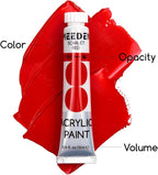MEEDEN Beginners Acrylic Paint Set: 48 Colors 12ml/0.41 fl oz Heavy Body Starter Set - Non-toxic Rich Pigments Art Paint for Kids Adults Hobbists Painting on Canvas Wood Fabric Craft
