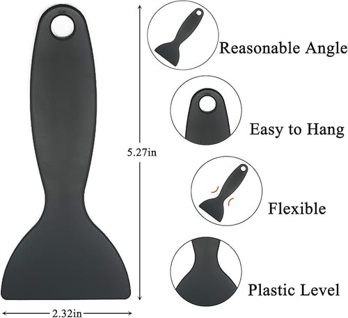 10pcs Plastic Spatula Paint Scrapers, Flexible Resin Scraper Putty Knife Air Bubble Remover Sticker Installation Tool for 3D Printing Resin Removal Spackling Patching Decal