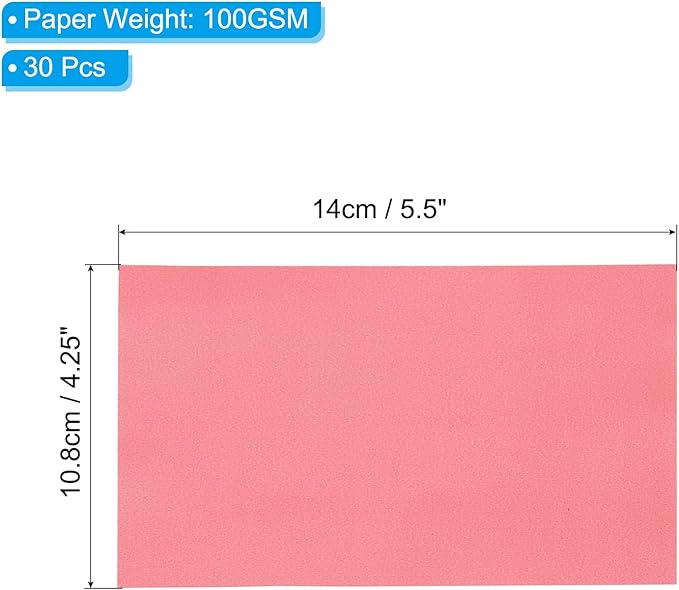 PATIKIL 30 Sheets Vellum Paper 4.25x5.5, Vellum Paper Printable Translucent Paper 100GSM Colored for Invitations Laser InkJet Printing Card Making Crafting Wedding Tracing, Red