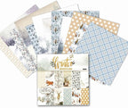 Winter Woodland Scrapbook Paper Pad 6x6 Inch – 24 Sheets (12 Double-Sided Designs) | Deer, Fox, Polar Bear, Plaid & Holiday Pattern Cardstock for Card Making, Scrapbooking & Junk Journals