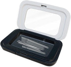 FJW Magnetic Needle Holder Case with Clear Acrylic Lid - Strong Sewing Pin Storage Case - Secure & Visible Needle Keeper for Sewing, Quilting, Crafts Small