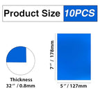 10Pcs Blue Anodized Aluminum Sheet 5" x 7" x 1/32" (0.8mm) Corrosion-Resistant Metal Plates for Laser Engraving, DIY Crafting, Sign Making, Home Decor