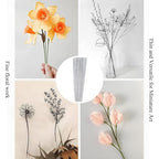 HAHIYO 22Gauge White Paper-Wrapped Metal Floral Wire 14 Inches(36cm), 70 Pack Flexible Paddle Wires Florist Wire Garden Wires for Craft Christmas Wreath Flower Arrangement Bouquet Wrapping Wedding DIY