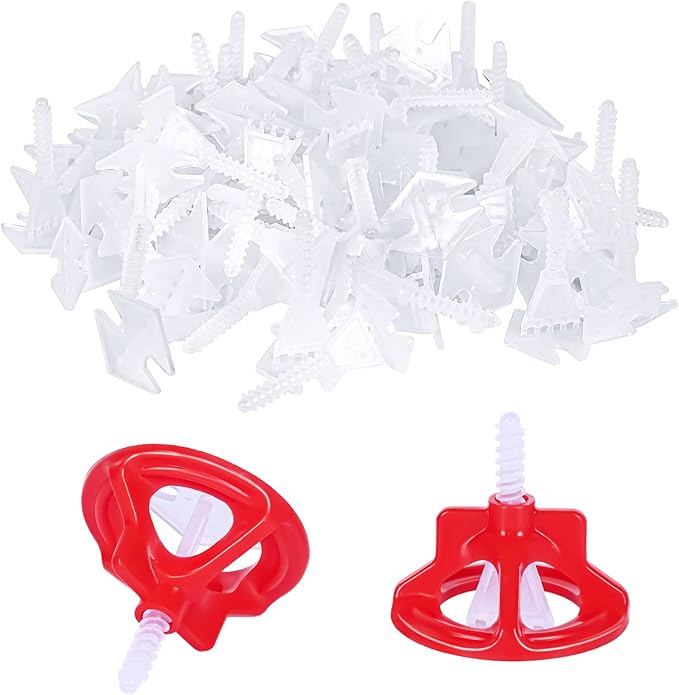 Professional Tile Leveling System Kit，Anti-Loosening Spacers/Wall, Bathroom Tiling - 1/8" Precision Alignment & Grout Spacing Tools(100caps+700base, 1/8)