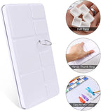 LOONENG Empty Watercolor Palette, Empty Watercolor Tin with Fold Out Palette, Large Colorful Watercolor Tray Palette with 52 Empty Half Pans for Plein Air Painting and Sketching