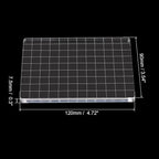 PATIKIL 5" x 3.5" Acrylic Stamp Block, 2 Pack Clear Stamping Block with Grid Lines Decorative Mounting Blocks Square for Scrapbooking DIY Crafts Card Making