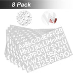 TaoBary 544 Pcs 2 Inch 16 Sheets Large Letter Stickers, Upper and Lower Case, Adhesive Vinyl Alphabet Sticker for Bulletin Board, Poster, Bottle, DIY, Notebook(White,2 Inch)