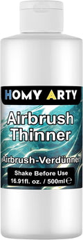 HOMY ARTY Airbrush Thinner - 16.9 Fl Oz, Water-Based Acrylic Paint Thinner, to Improve Color Flow for Shoes, Clothes, Metal and Plastic Models