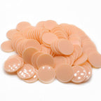 Set of 100 Opaque Plastic Learning Counters Mini Poker Chips Game Tokens with Storage Box (PeachPuff, 1.58 Inch)