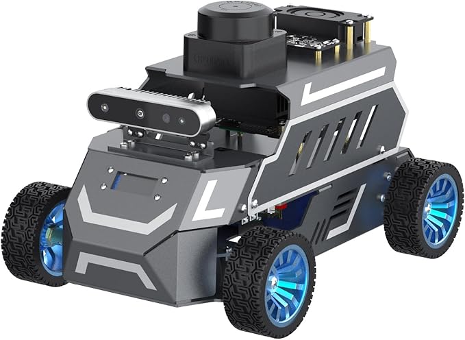 Yahboom ROS2 Robot Car Ackerman Steering Chassis,AI Visual Recognition Embodied Intelligence AI for Jetson Nano B01 4GB,User Manual Included(Ultimate Ver Without Nano)