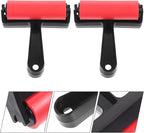 Ciieeo 10 Pcs Red Roller Mini Tools Hand Tools Tools Printmaking Brayer Hard Rubber Applicator DIY Craft Brush Manual Rubber Roller Small Brayer Painting Roller Ryle Plastic Ink