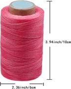 284 Yards Waxed Thread, 210D Heavy Duty Upholstery Wax Thread for Leather Sewing,0.8mm Flat Waxed Linen Cord for Bookbinding/Shoe Repairing/Leather Projects