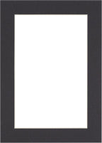Poster Palooza 8.5x11 Mat Bevel Cut for 7x9 Photos - Acid Free Black Precut Matboard - For Pictures, Photos, Framing - 4-ply Thickness
