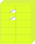 STARLIBOO Shipping Labels Stickers, 2"×4" Printable Fluorescent Mailing Labels for Laser/Inkjet Printing- Matte, Permanent Adhesive Stickers (20 Sheets, Fluorescent Yellow)