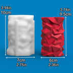 3D Cylindrical Candle Silicone Mold Stone Stacking Layered Candle Soap Mould Fondant Chocolate Cake Candy Baking Mold Plaster Epoxy Resin Clay Mould
