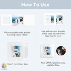Mat Board Center, Pack of 25, 12x12 for 8x8 White Mat Kit - Acid Free, 4-ply Thickness, White Core - Includes Backing Boards and Clear Bags - for Pictures, Photos, Framing