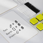 Dry Erase Lapboards, HERKKA 8 Pack Double Sided Dry Erase Lap Boards 9 x 12.5 Inch, 8 Markers, 8 Erasers, Small Dry Erase Boards for Classroom Supplies