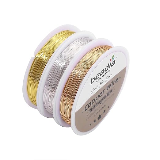 Gold Copper Wire 0.5mm Bead Cord for Bracelet Necklace Charm Beading Jewelry Making 22yard