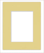 8x10 Mat Bevel Cut for 5x8 Photos - Acid Free Soft Yellow Precut Matboard - For Pictures, Photos, Framing - 4-ply Thickness