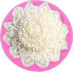 Lace Flower Silicone Mold for Candle, Soap, Fondant, Cake Decorating, Chocolate, Candy,Ploymer Clay