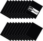 HTVRONT Black Heat Transfer Vinyl Bundle: 20 Pack 12" x 10" Black Iron on HTV for T-Shirt, Compatible with Cricut Cutting Machine, Silhouette Cameo or Heat Press Machine