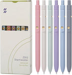 Gel Pens 6Pcs, 0.7mm Smooth Writing Black Ink Pens for Journaling, Cute Aesthetic Office Desk Accessories, School Supplies, Gift for Students & Artists (6Pcs Morandi-Black Ink)