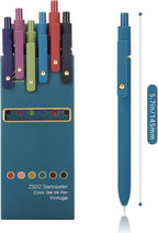 Ddaowanx Colorful Gel Pens, 0.5mm Fine Point Retractable, Cute Pens with Colored Writing and Sketching, Nursing School Essentials,School Supplies, Gifts for Nurse (12Pcs-Vintage Colors)