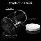 SATINIOR 12 Pack 32 oz Plastic Container Jars with Lids Round Clear Travel Cosmetic Container Slime Jars for Toiletries, Lotion, Cream, Ointments, Makeup, Rhinestone, Samples, Kitchen Storage(White)
