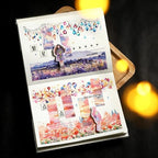 6 Rolls Holographic PET Tape Stickers for Journaling,Romantic Lights Series Glitter Washi Tape,Self-Adhesive Vintage Washi Tape Stickers,Decorative Tape for Scrapbook Photo Album Gift Wrap DIY Crafts
