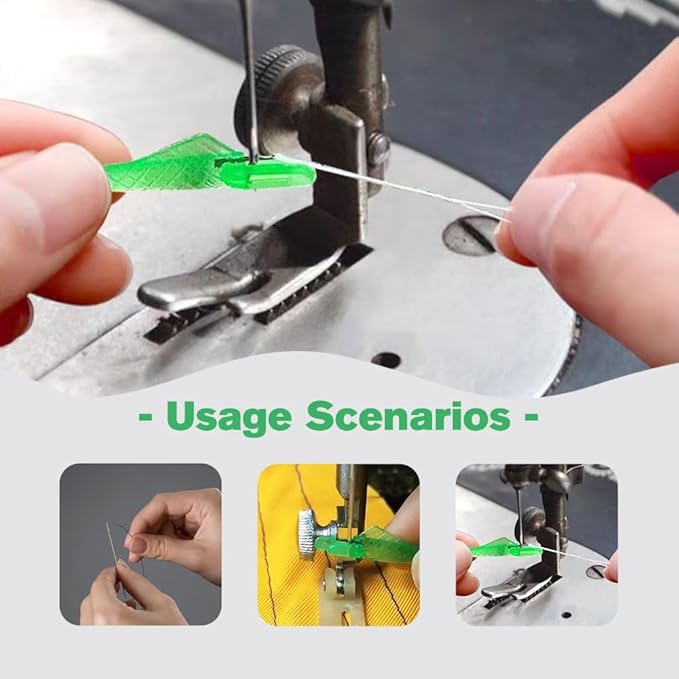 Automatic Sewing Needle Threader, Fish Type Sewing Machine Needle Threader, Simple Hand Sewing Needle Sewing Tool Set for Sewing Supplies (50 pcs)