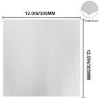 430 Stainless Steel Sheet Metal 12" x 12" x 1/16" Inch Metal Plates for Magnetic Mount Board Wall 16GA(1.70MM) 430 Stainless Steel Shim Stock Plates Metal Sheets for Crafting, Kitchen, Office
